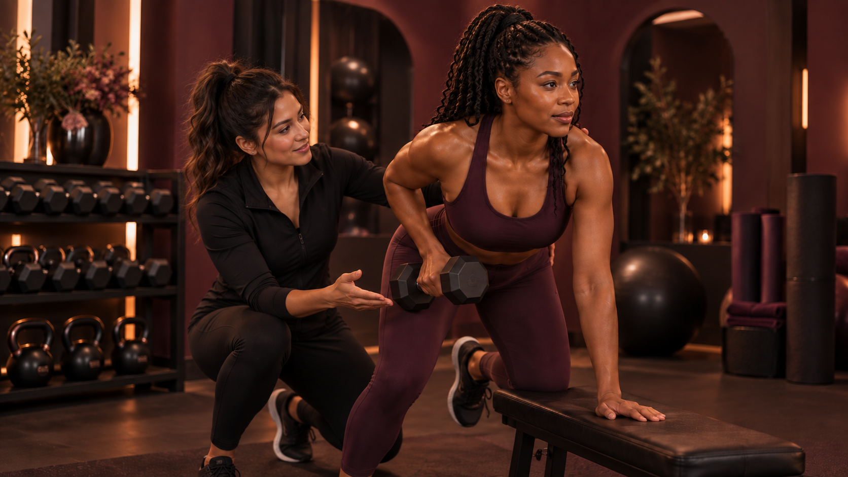 Fitness and movement experience featuring warm, welcoming energy and women in a healthy active routine.